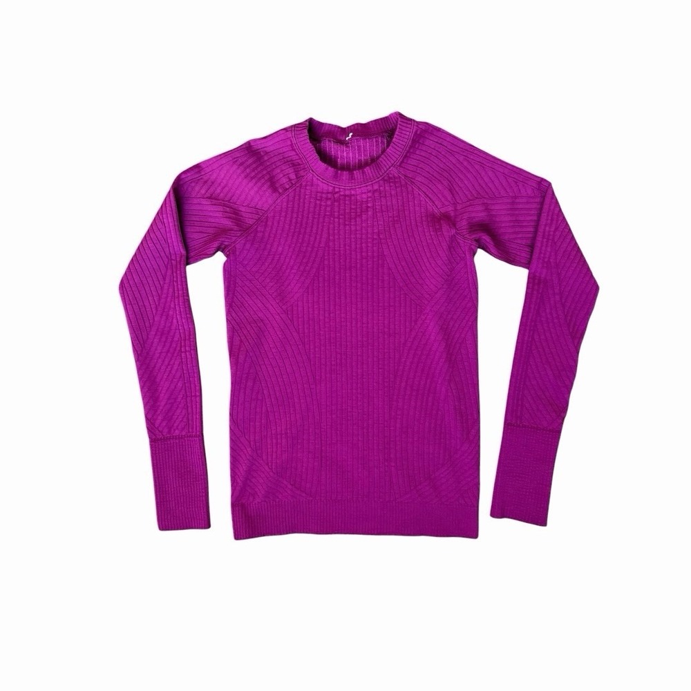 Lululemon Rest Less Long Sleeve Women’s Size 4‎ Ribbed Knit Pullover